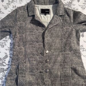 Hurley Gray and Black Striped Jacket